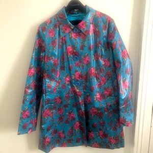 Betsy's Johnson adorable  floral raincoat XL NWOT